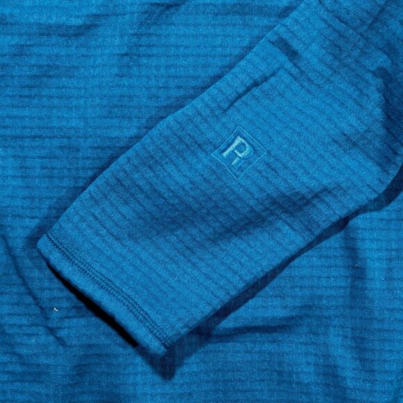 Womens R1 Size Large Blue 1/4 Zip Micro Grid Fleece - Picture 6 of 6